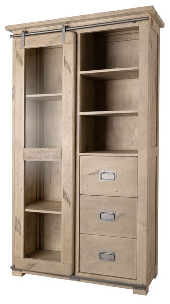 VAS Vitrin Mango 100x45x175 fehérítve, lakkozva