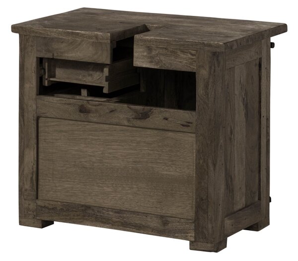 IRON fiókos komód Mango 70x40x60 szürke, lakkozott