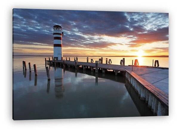 Világítótorony a Fertő-tónál - Ausztria (vászonkép)