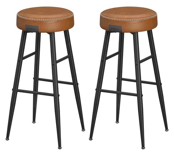 EKHO bárszékek, 2 db-os 76.2 cm magas bárszék szett, karamellbarna