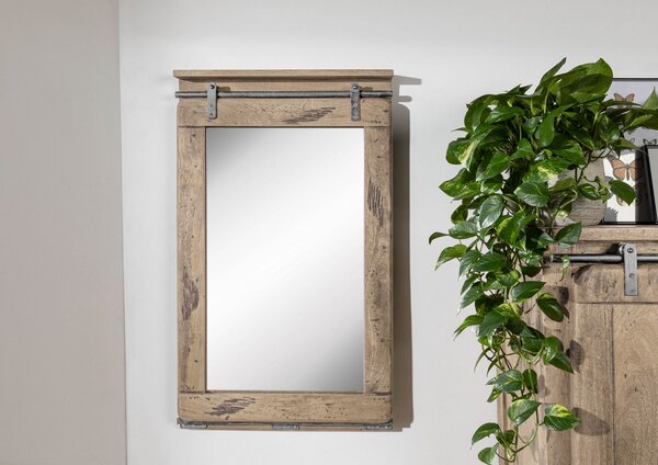 IRON tükör Mango 60x8x100 fehérített, lakkozott