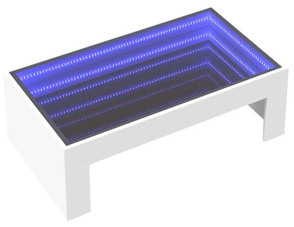 VidaXL LED Dohányzóasztal - Végtelen Tükör - 90x50x30 cm