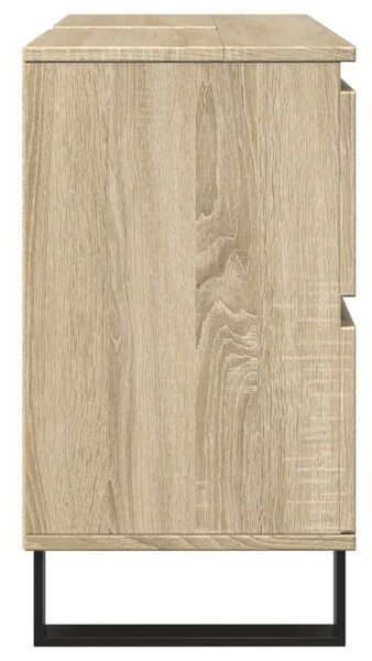 VidaXL sonoma tölgy színű szerelt fa mosdószekrény 80 x 33 x 60 cm