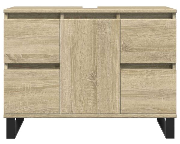 VidaXL sonoma tölgy színű szerelt fa mosdószekrény 80 x 33 x 60 cm