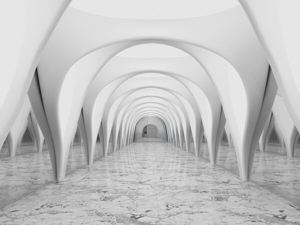 Fotótapéta Fehér szoba boltíves mennyezettel, 3D fotótapéta, Népszerű fotótapéta, u20653 - Tapeko.hu