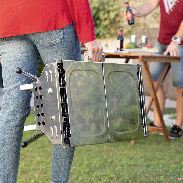 InnovaGoods LEO-5722 Faszenes grillsütő, összecsukható