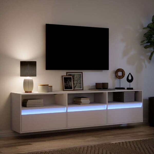 VidaXL Falra Szerelhető TV Szekrény - Fehér - 180 cm