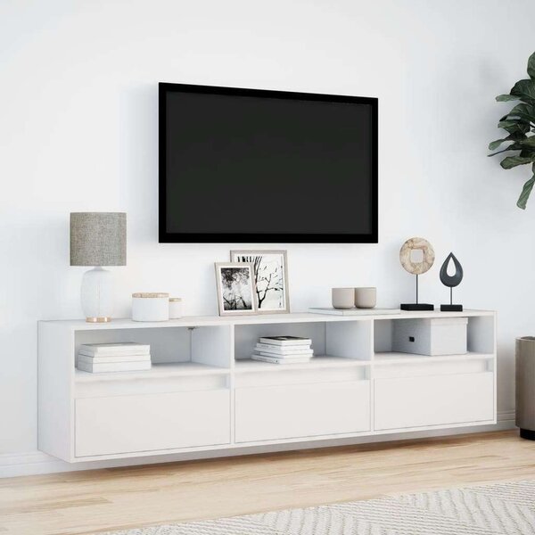 VidaXL Falra Szerelhető TV Szekrény - Fehér - 180 cm