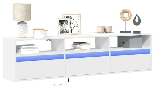 VidaXL Falra Szerelhető TV Szekrény - Fehér - 180 cm