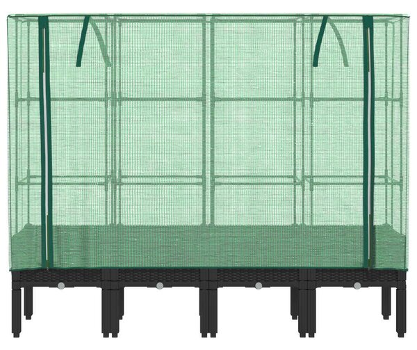 VidaXL Magaságyás Melegháztakaróval - 160x40x140 cm