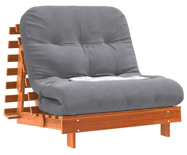 VidaXL Futon Kanapéágy - Fenyőfa - 80x206 cm