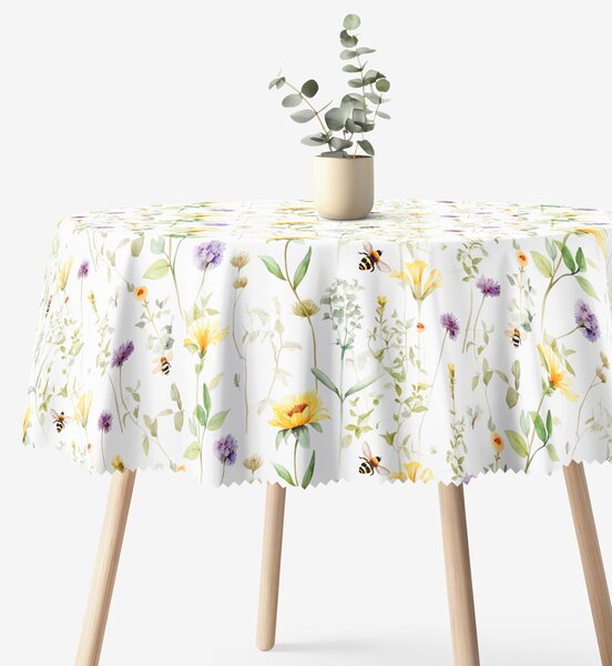 Goldea kör alakú teflonos terítő - réti világ Ø 150 cm