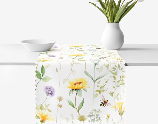 Goldea teflonbevonatú asztali futó - réti világ 35x120 cm
