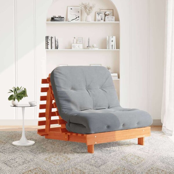 VidaXL Futon Kanapéágy - Fenyőfa - 80x206 cm