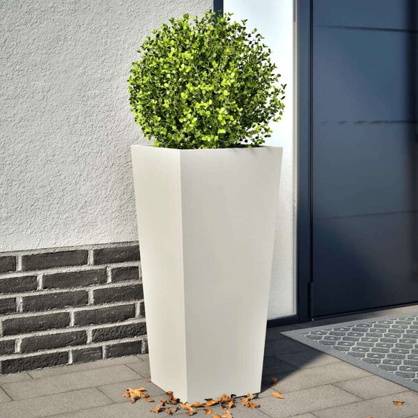 VidaXL Virágtartó - Fém - Fehér - 35x35x75 cm - 2 db