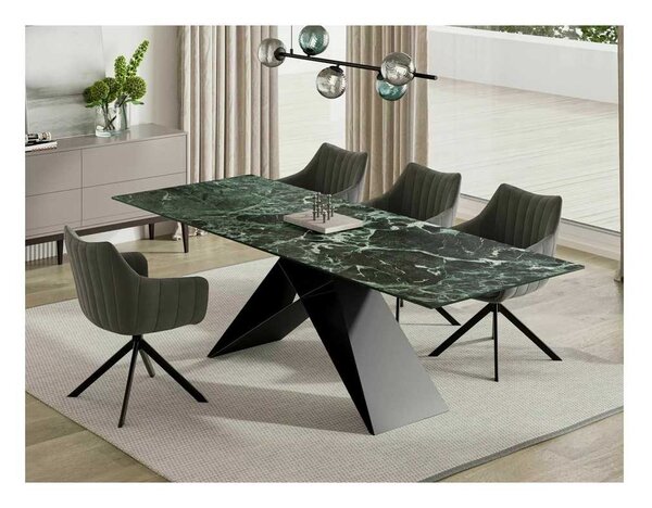 Westin II étkezőasztal 160 x 90 cm, sötét zöld