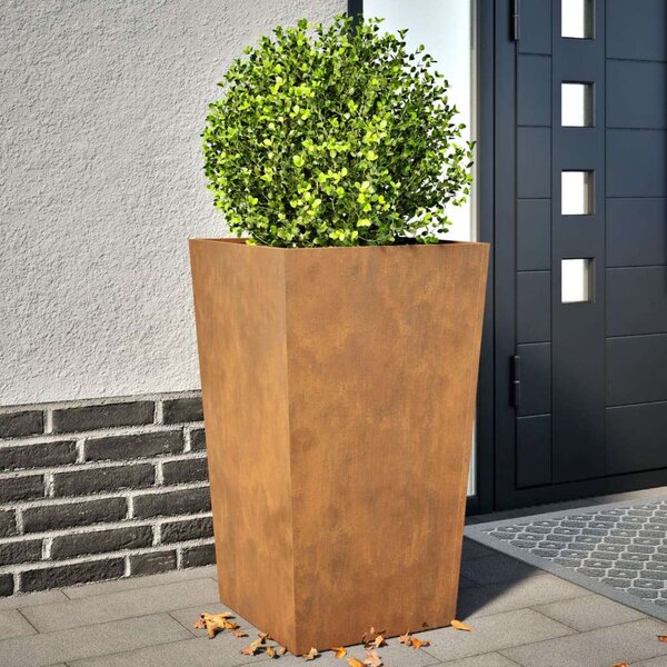 VidaXL 2 db corten acél kerti növénytartó 45 x 45 x 75 cm