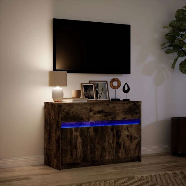 VidaXL TV-szekrény - Füstös Tölgy - 91x34x61 cm