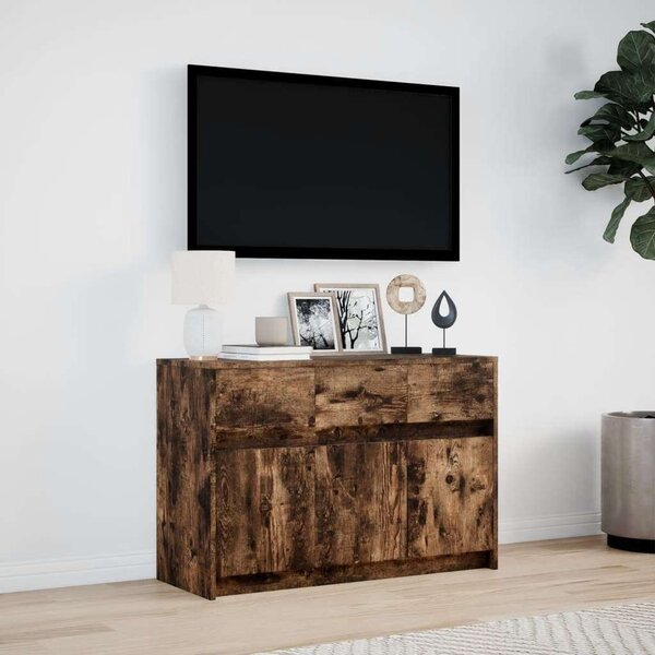 VidaXL TV-szekrény - Füstös Tölgy - 91x34x61 cm