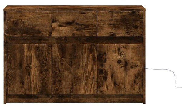VidaXL TV-szekrény - Füstös Tölgy - 91x34x61 cm