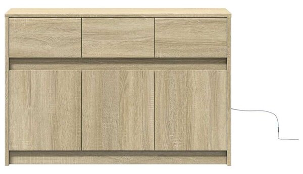 VidaXL TV-szekrény Sonoma Tölgy - LED világítás - 91x34x61 cm