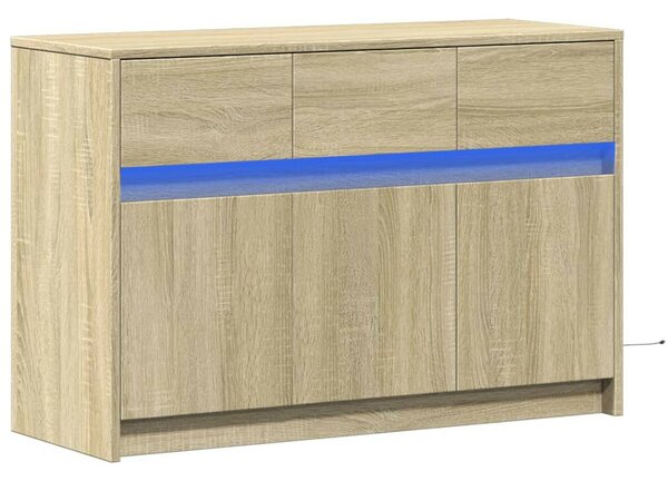 VidaXL TV-szekrény Sonoma Tölgy - LED világítás - 91x34x61 cm