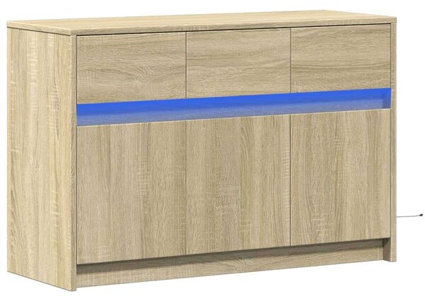 VidaXL TV-szekrény Sonoma Tölgy - LED világítás - 91x34x61 cm
