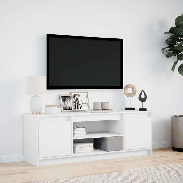 VidaXL LED-es TV-szekrény - Fehér - 140cm