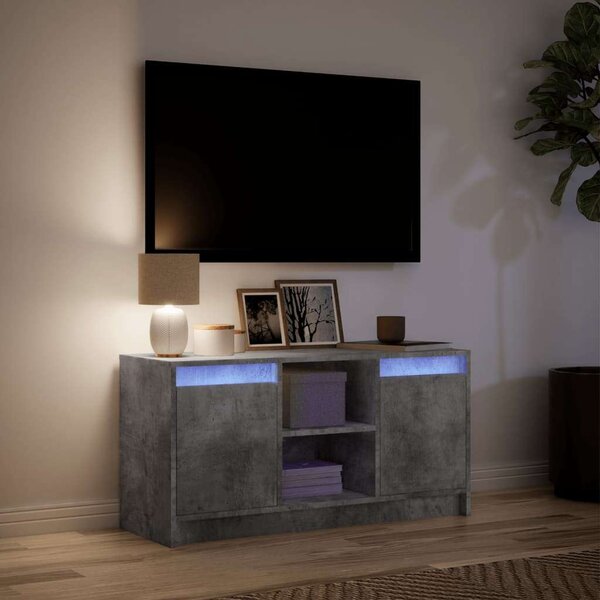 VidaXL LED-es TV Szekrény - Beton Szürke - 100x34x50 cm