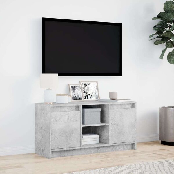 VidaXL LED-es TV Szekrény - Beton Szürke - 100x34x50 cm