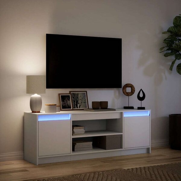 VidaXL LED-es TV-szekrény - Fehér - 140cm
