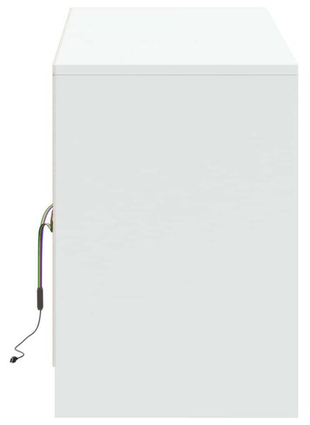 VidaXL LED-es TV-szekrény - Fehér - 140cm