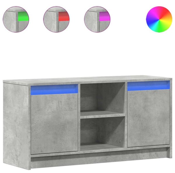 VidaXL LED-es TV Szekrény - Beton Szürke - 100x34x50 cm