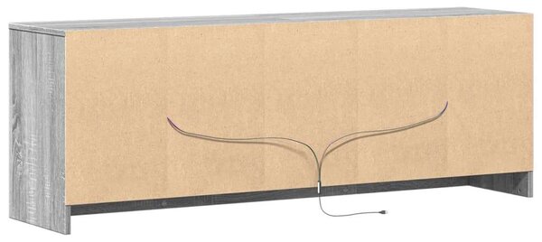 VidaXL szürke sonoma színű szerelt fa LED-es TV-szekrény 139,5x34x50cm
