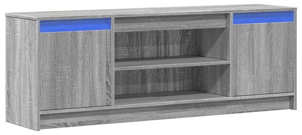 VidaXL szürke sonoma színű szerelt fa LED-es TV-szekrény 139,5x34x50cm