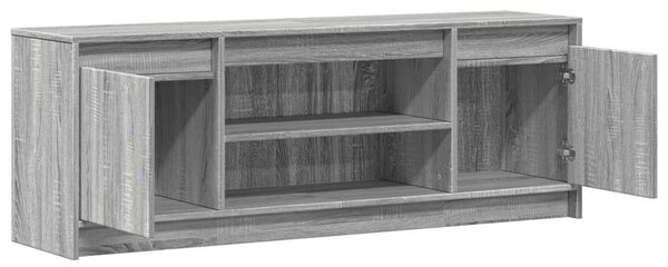 VidaXL szürke sonoma színű szerelt fa LED-es TV-szekrény 139,5x34x50cm