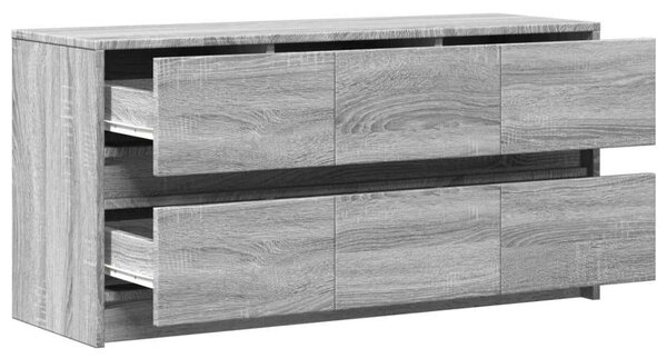 VidaXL LED TV-szekrény - Szürke Sonoma - 100x34x50 cm