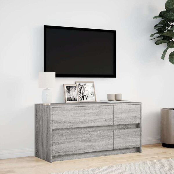 VidaXL LED TV-szekrény - Szürke Sonoma - 100x34x50 cm