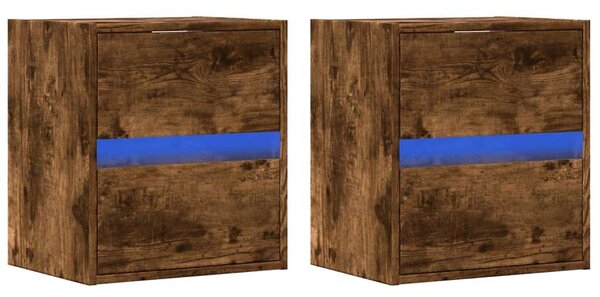 VidaXL Fali TV Szekrény Szett - Füstös Tölgy - 2 db - 41x31x45 cm