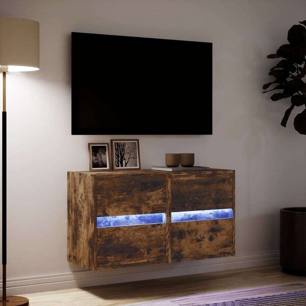 VidaXL Fali TV Szekrény Szett - Füstös Tölgy - 2 db - 41x31x45 cm