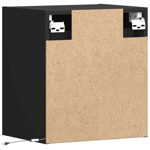 VidaXL Fali TV Szekrény - 2 db - Fekete - 41x31x45 cm