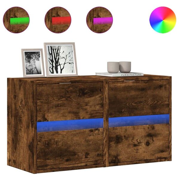 VidaXL Fali TV Szekrény Szett - Füstös Tölgy - 2 db - 41x31x45 cm