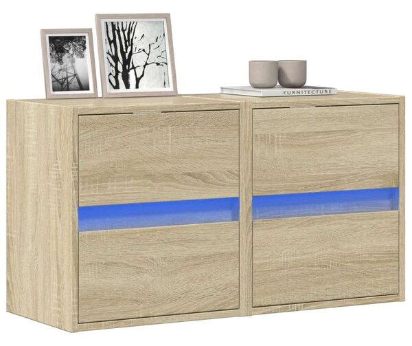 VidaXL Falra Szerelhető TV Szekrény - 2 db - Sonoma Tölgy - 41x31x45 cm