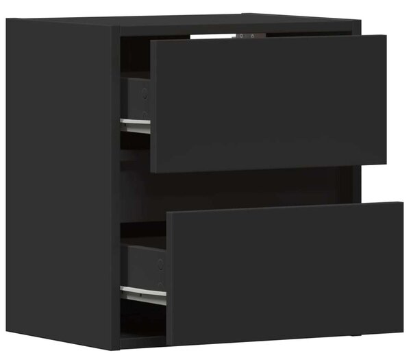 VidaXL Fali TV Szekrény - 2 db - Fekete - 41x31x45 cm
