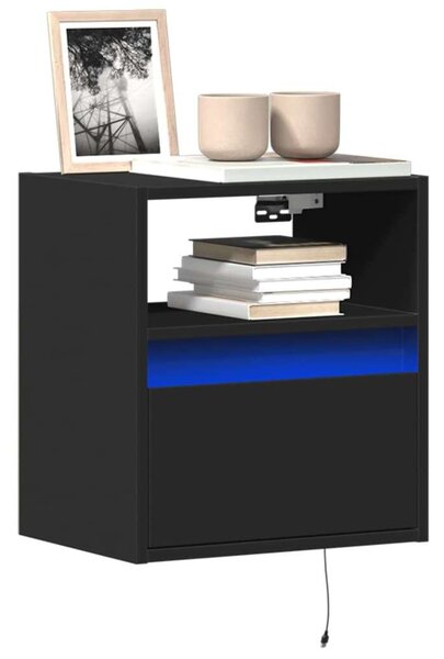 VidaXL Falra Szerelhető TV Szekrény - 2 db - Fekete - 41x31x45 cm