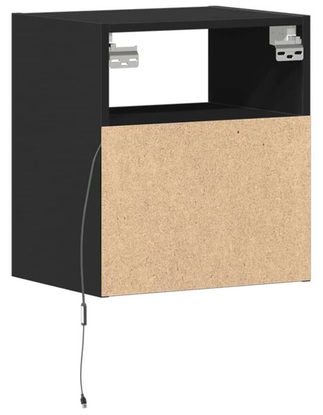 VidaXL Falra Szerelhető TV Szekrény - 2 db - Fekete - 41x31x45 cm