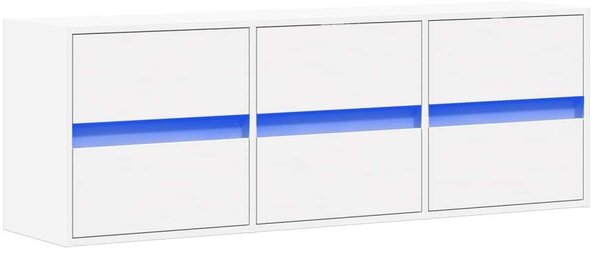 VidaXL LED-es TV Szekrény - Fehér - 130cm