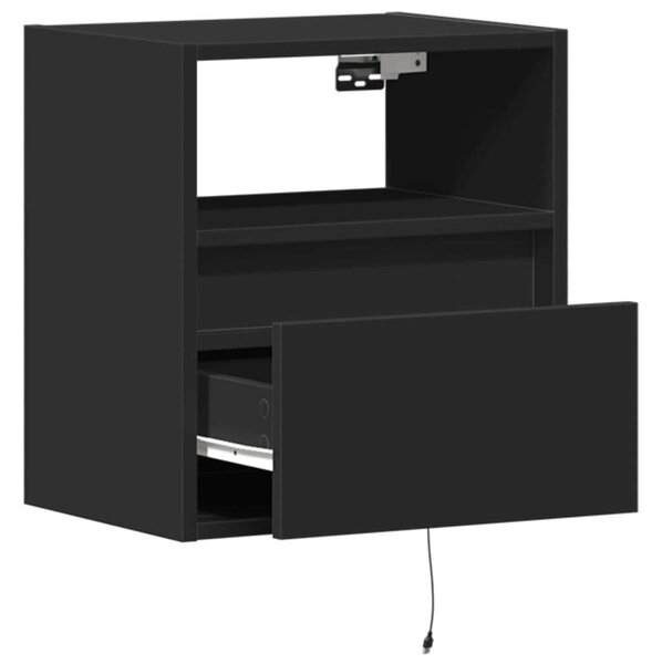VidaXL Falra Szerelhető TV Szekrény - 2 db - Fekete - 41x31x45 cm