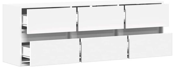 VidaXL LED-es TV Szekrény - Fehér - 130cm