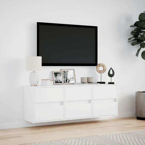 VidaXL LED-es TV Szekrény - Fehér - 130cm